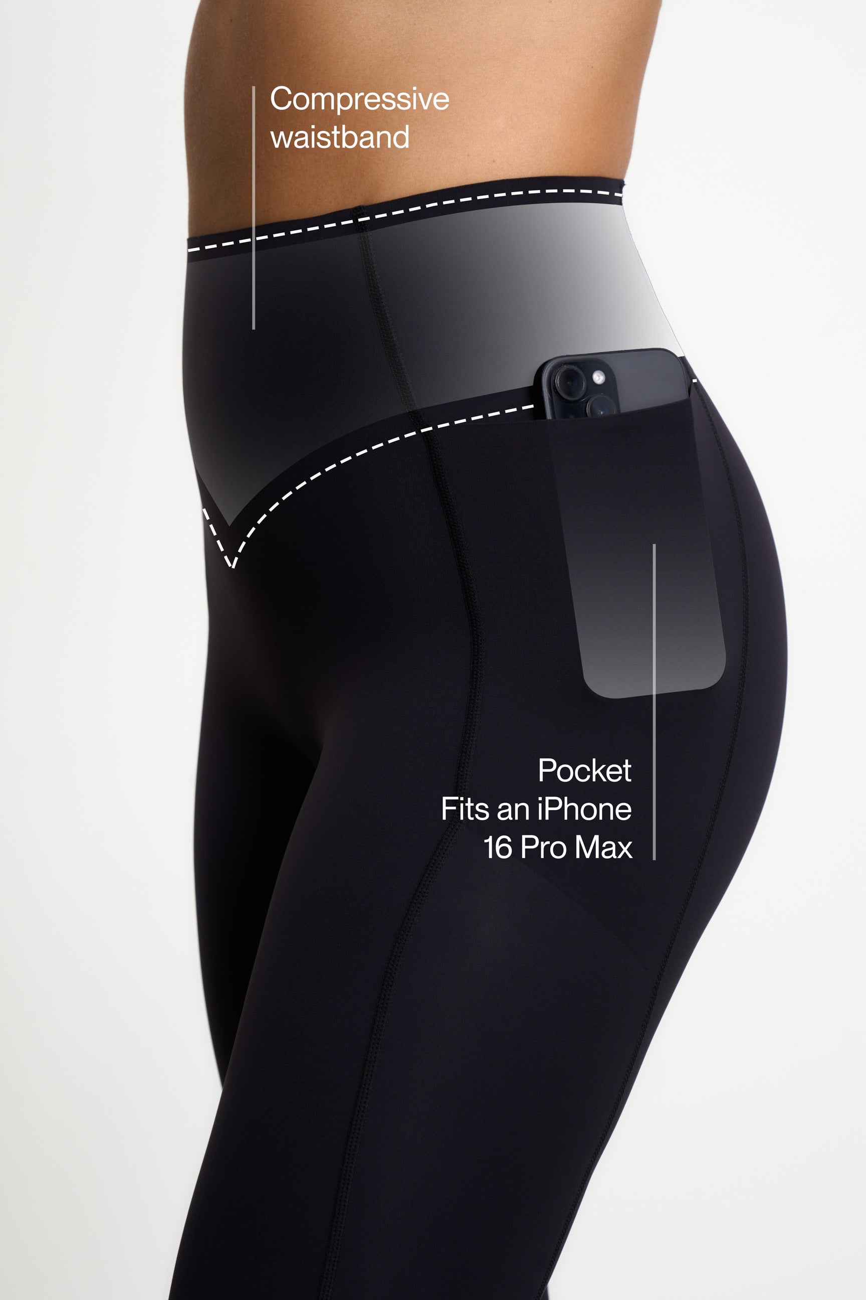 Pocket Compression Leggings - for dame - Famme -