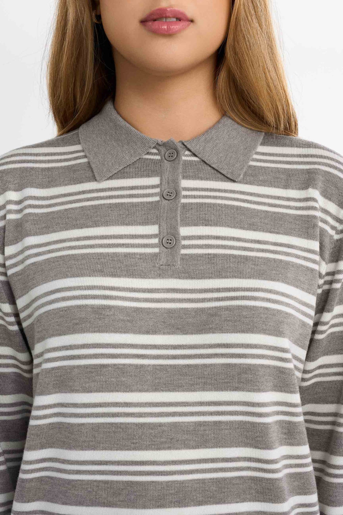 Strikket piqué sweater