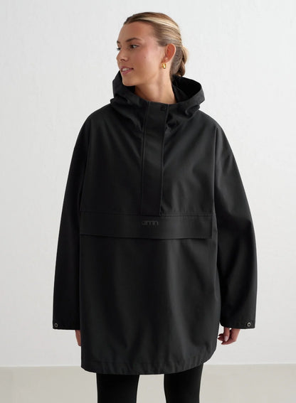 Black Waterproof Oversized Anorak