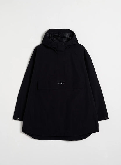 Black Waterproof Oversized Anorak