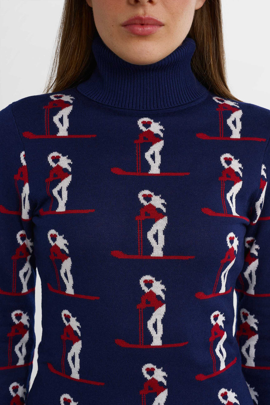 Ski Club Sweater · Blue/Red