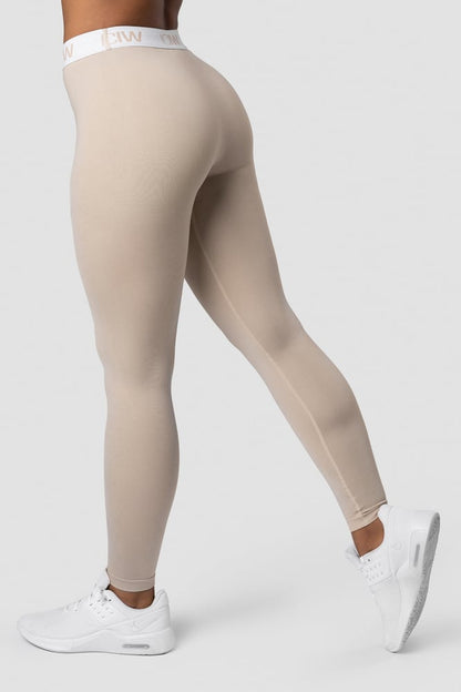 define seamless logo tights wmn sand/white