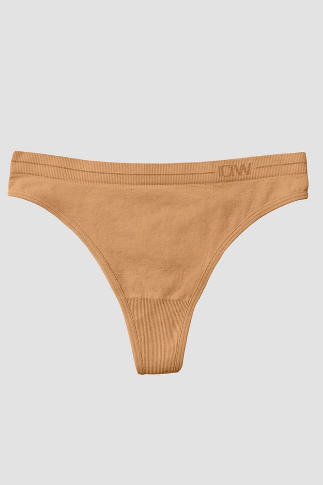 everyday seamless thong 2-pack almond