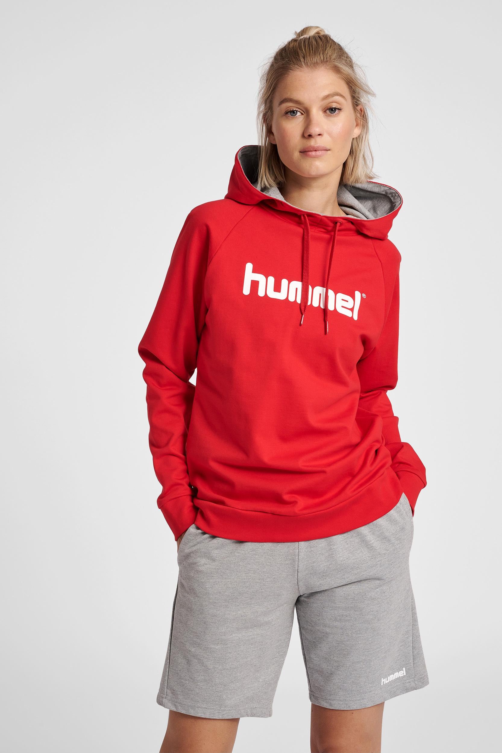 HUMMEL - Hmlgo Cotton Logo Hoodie Woman - True Red