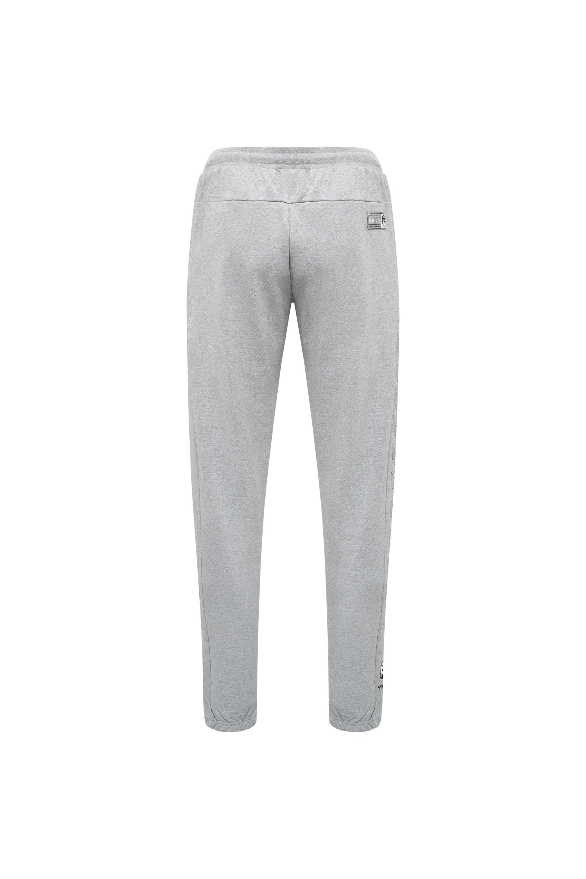 HUMMEL - Hmlmove Grid Cotton Pants - Grey Melange