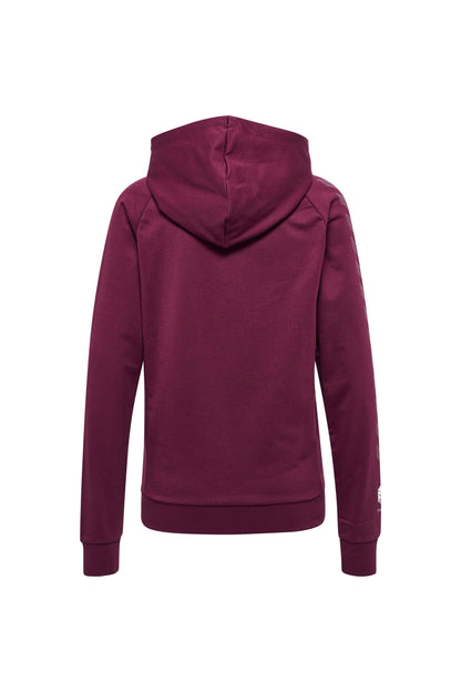 HUMMEL - Hmlmove Grid Cotton Zip Hoodie Woma - Grape Wine