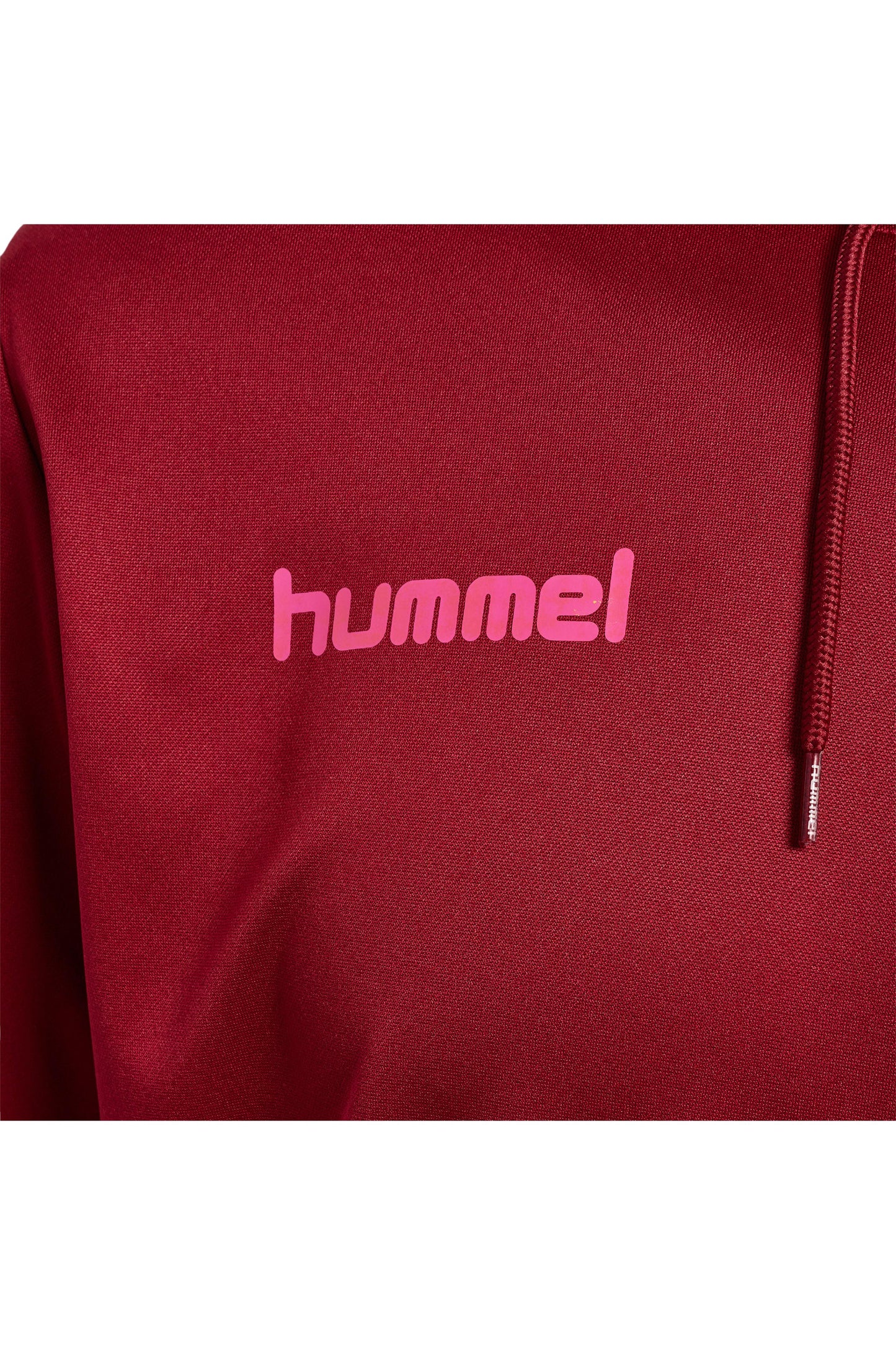 HUMMEL - Hmlpromo Poly Hoodie - Biking Red/raspberry Sorbet