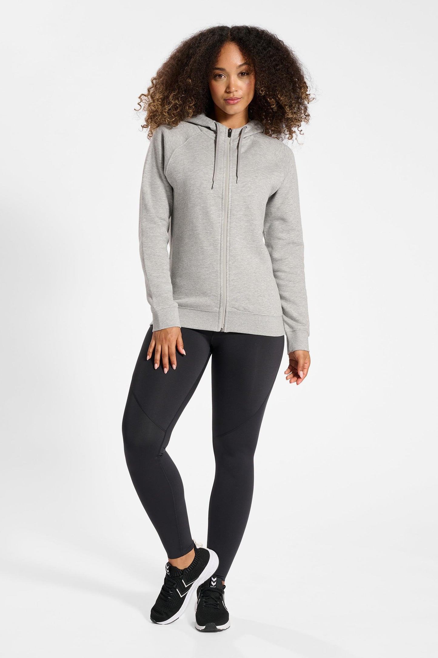 HUMMEL - Hmlred Classic Zip Hoodie Woman - Grey Melange