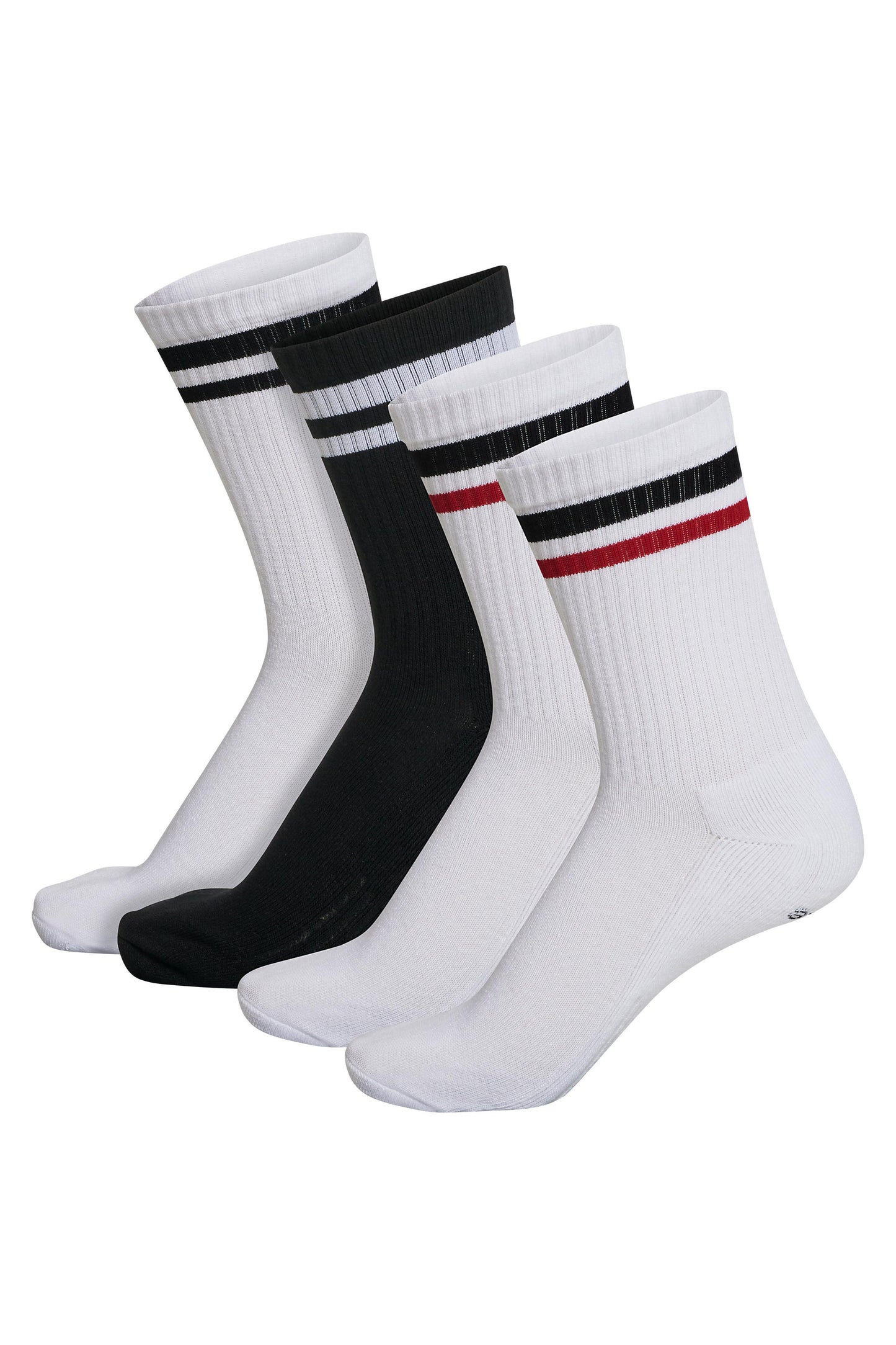 HUMMEL - Hmlretro 4-pack Socks Mix - White/black