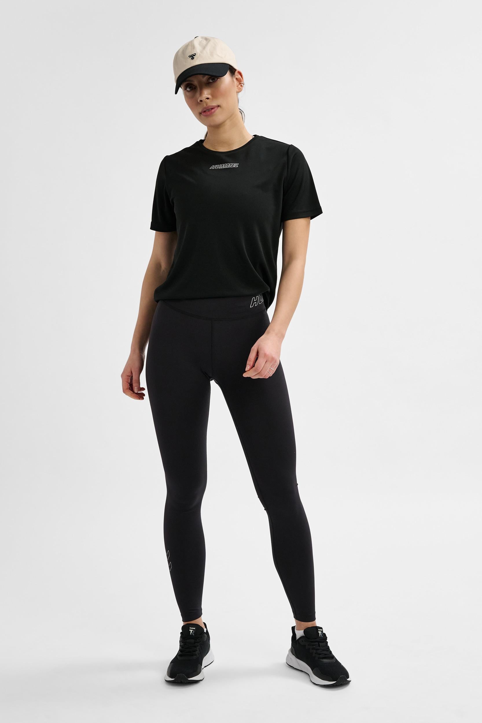 HUMMEL - Hmlte Fundamental Mid Waist Tights - Black/white