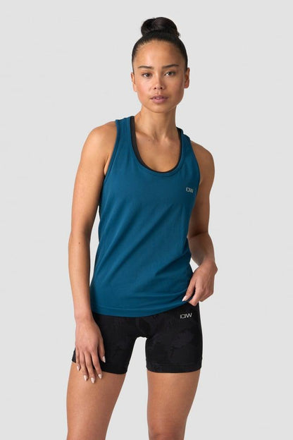 ICANIWILL - Everyday Seamless Tank Top - Teal Blue