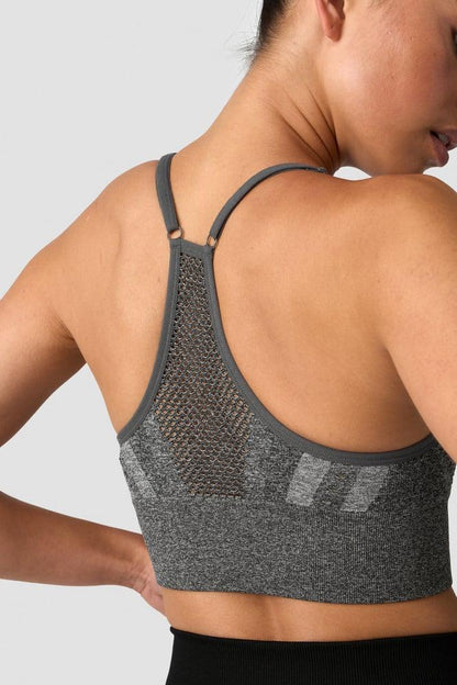 ICANIWILL - Queen Mesh Seamless Sports Bra - Grey Melange