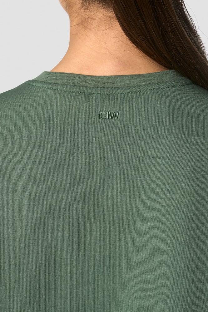 ICANIWILL - Revive Heavy Cropped T-shirt - Dark Green