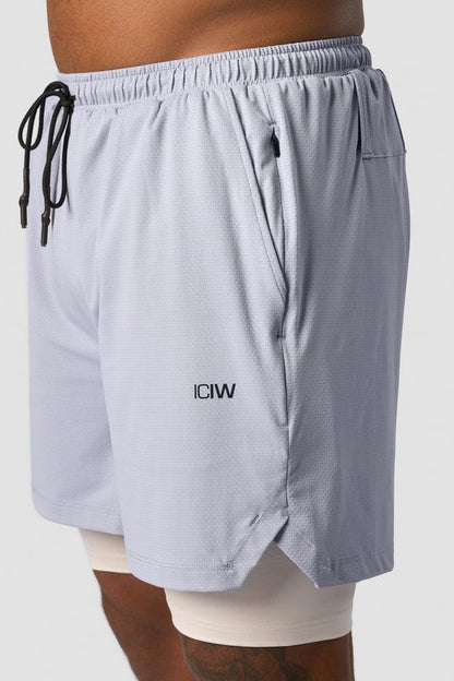 ICANIWILL - Stride 2-in-1 Shorts - Light Blue