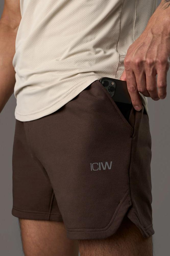 ICANIWILL - Stride Sweat Shorts - Dark Brown