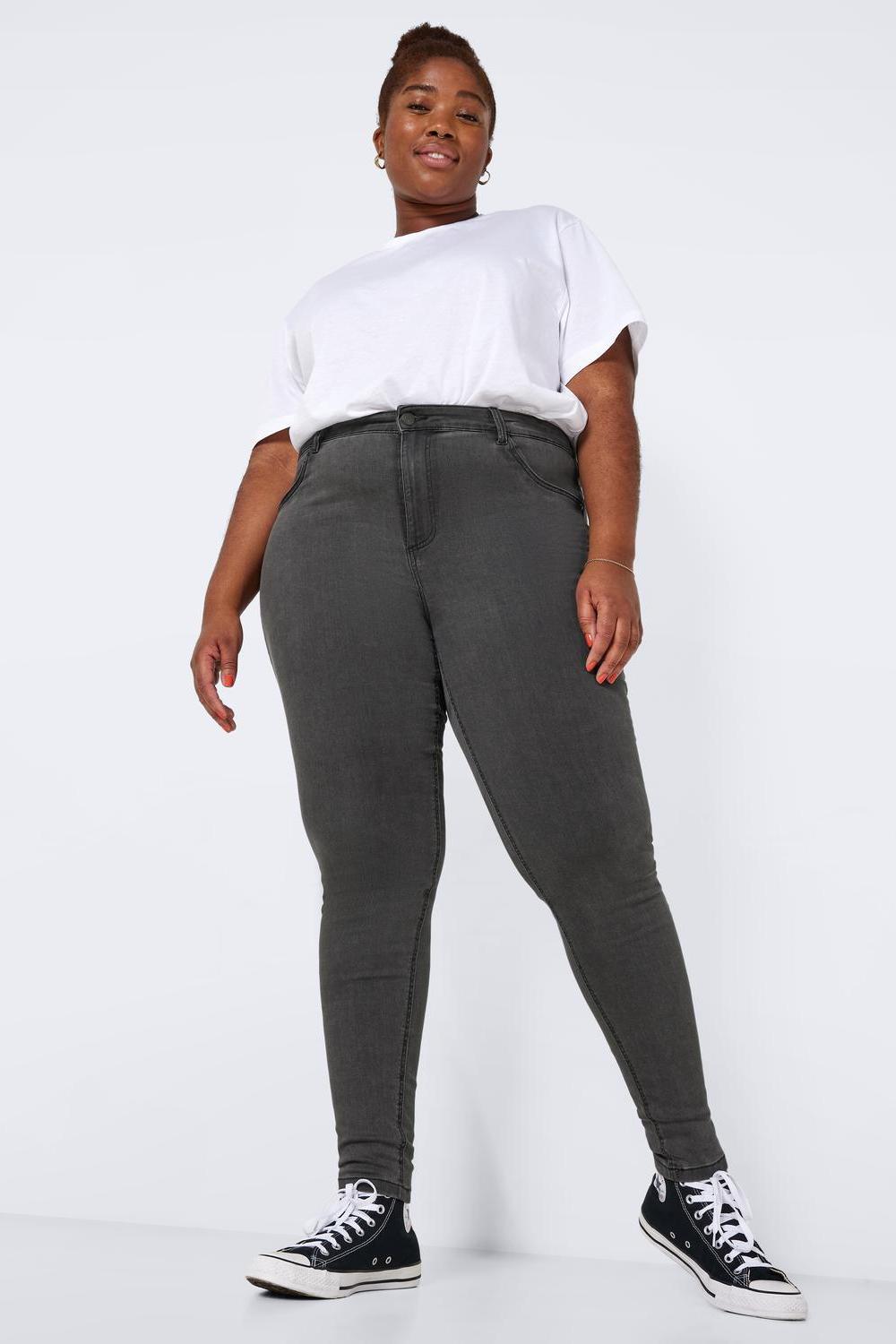 NOISY MAY - Callie Hw Jeans  Curve - Grey