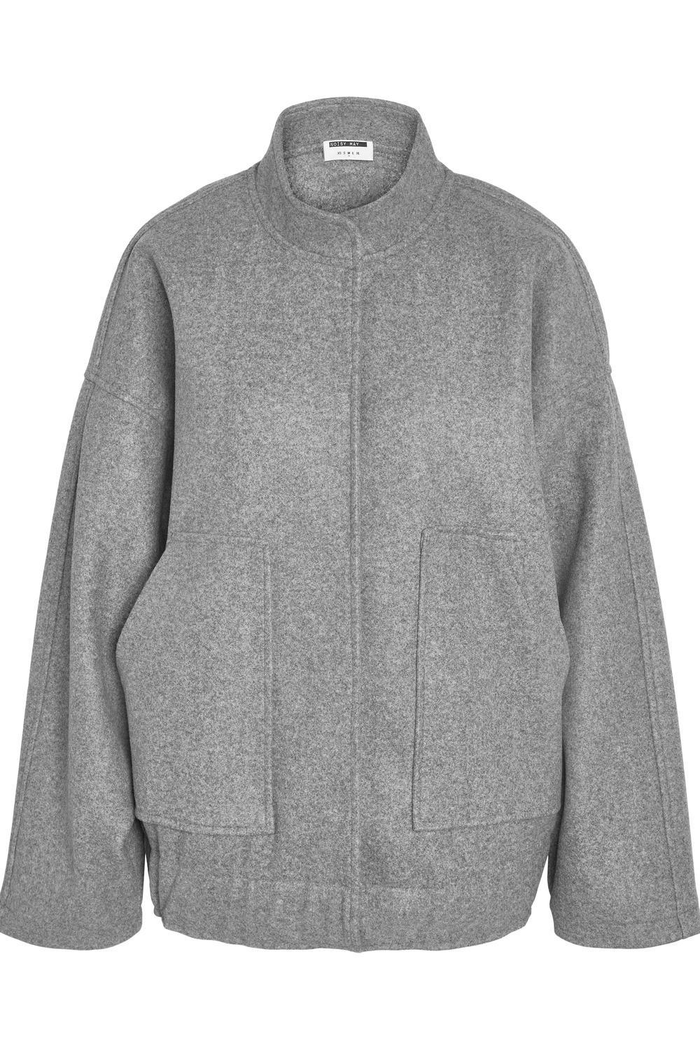 NOISY MAY - Halston L/s Bomber Jacket Wvn - Grey