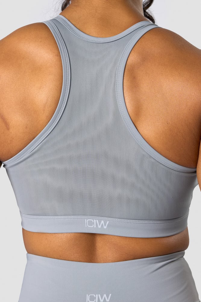 revive mesh sports bra dusty blue