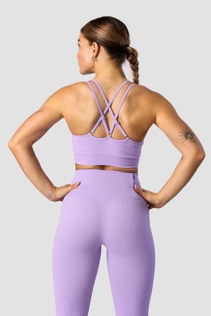 ribbed define seamless strappy bra lavender