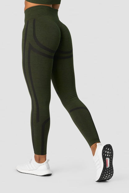 rush seamless tights dark green