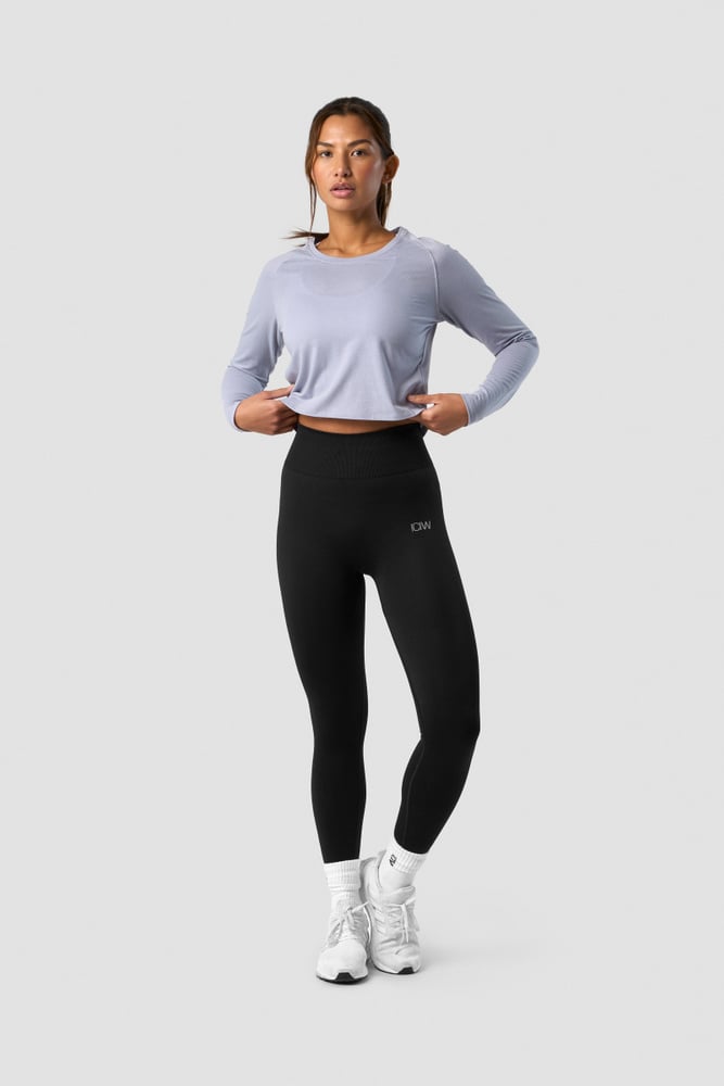 stride cropped long sleeve wmn light blue