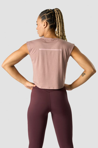 stride cropped tank wmn light mauve