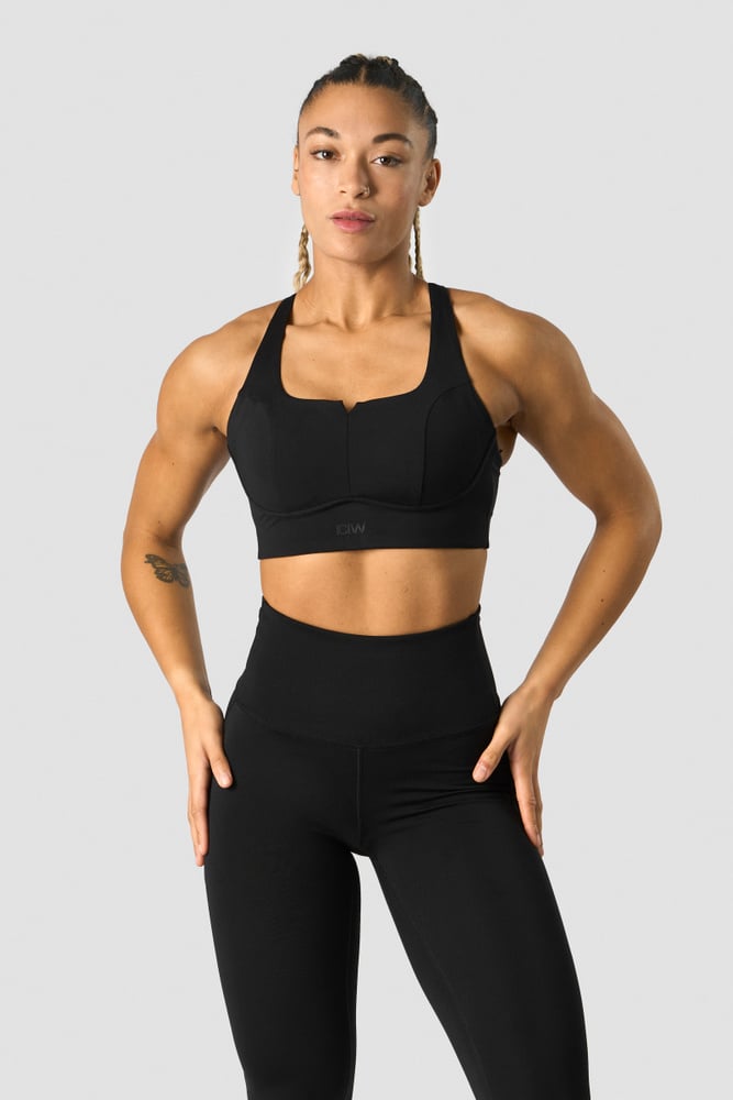 stride sports bra black