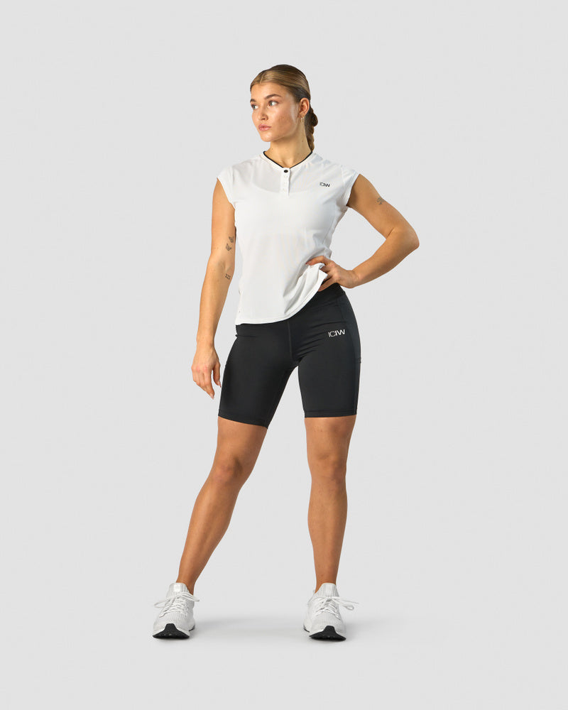 training pique polo white/black wmn