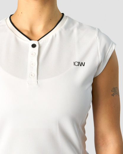 training pique polo white/black wmn